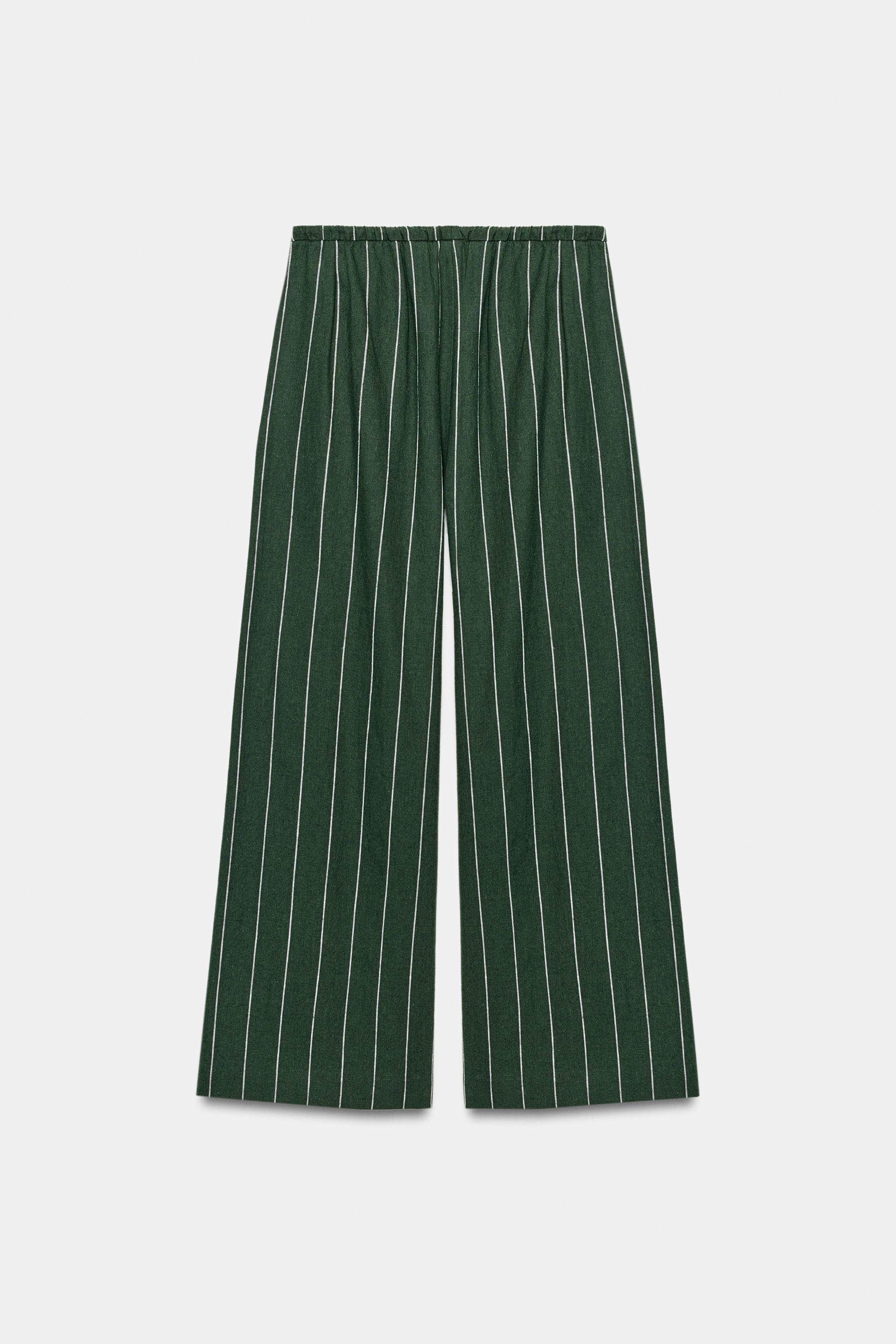 ZW COLLECTION STRIPED LINEN PANTS